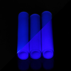 BoroGlow Bright Blue Glow In The Dark Glass Tube - UV Reactive